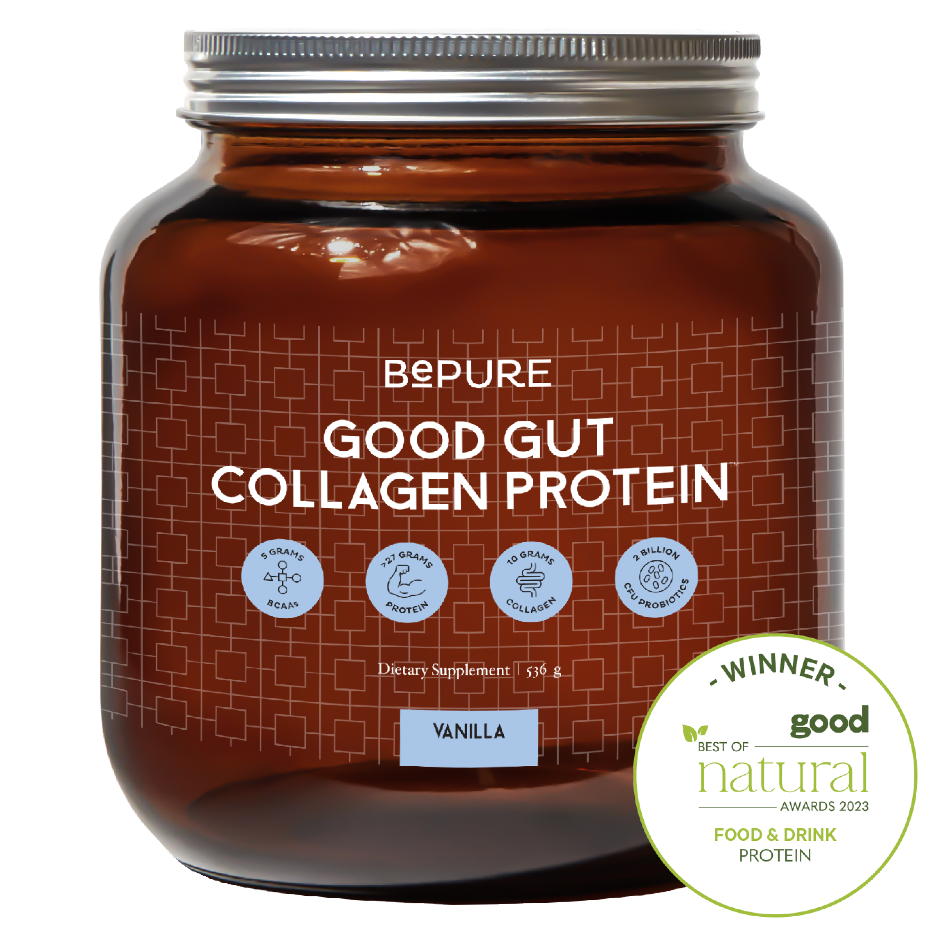 Bepure Good Gut Protein Glass Jar Vanilla 536g